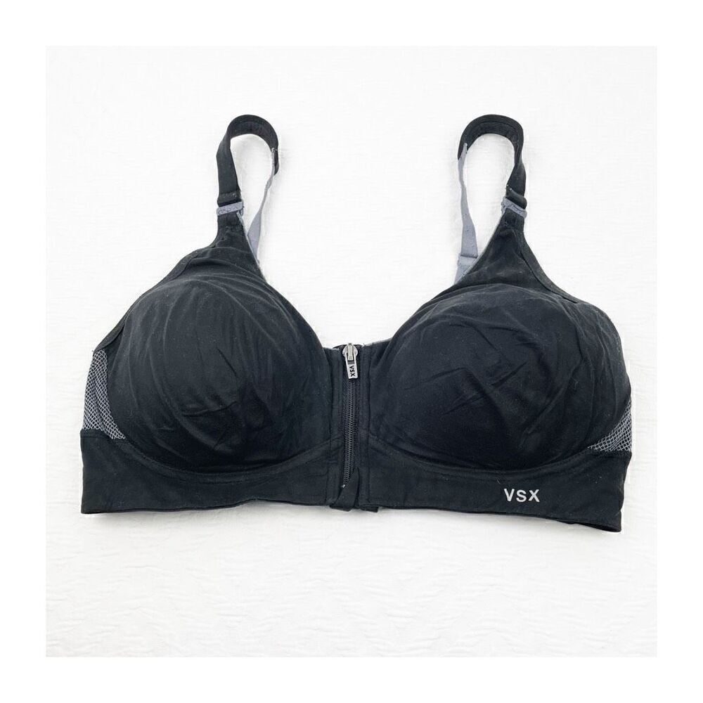 BUY 1 GET 1 FREE Victorias Secret 34c VSX sport black front close sports bra